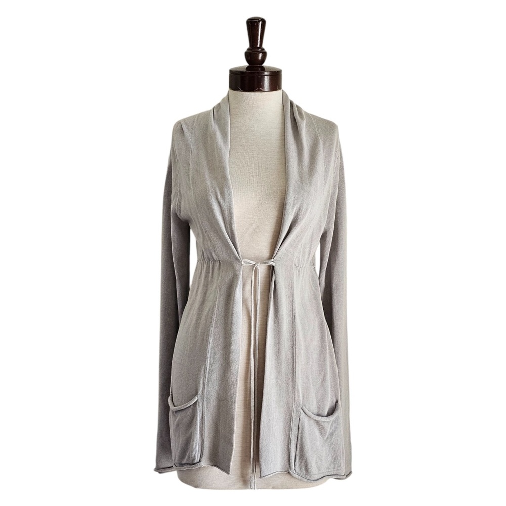 Shae Women’s Light Grey Knit Open Cardigan Sweater - Size M